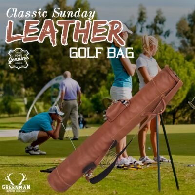 Classic Golf Pencil Bag, Leather Golf Bag