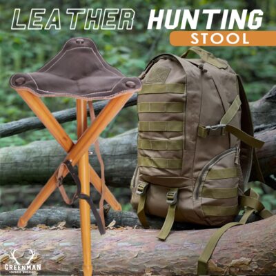 Leather Folding Tripod Camping Stool