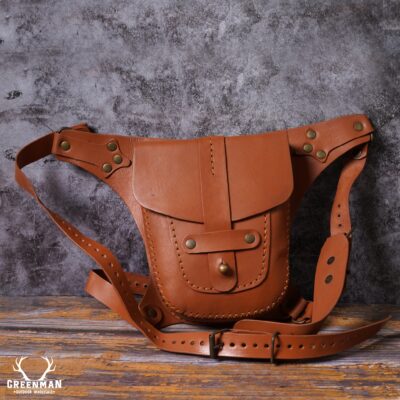  Leather Waist bag, Hip Belt bag, Leather bag