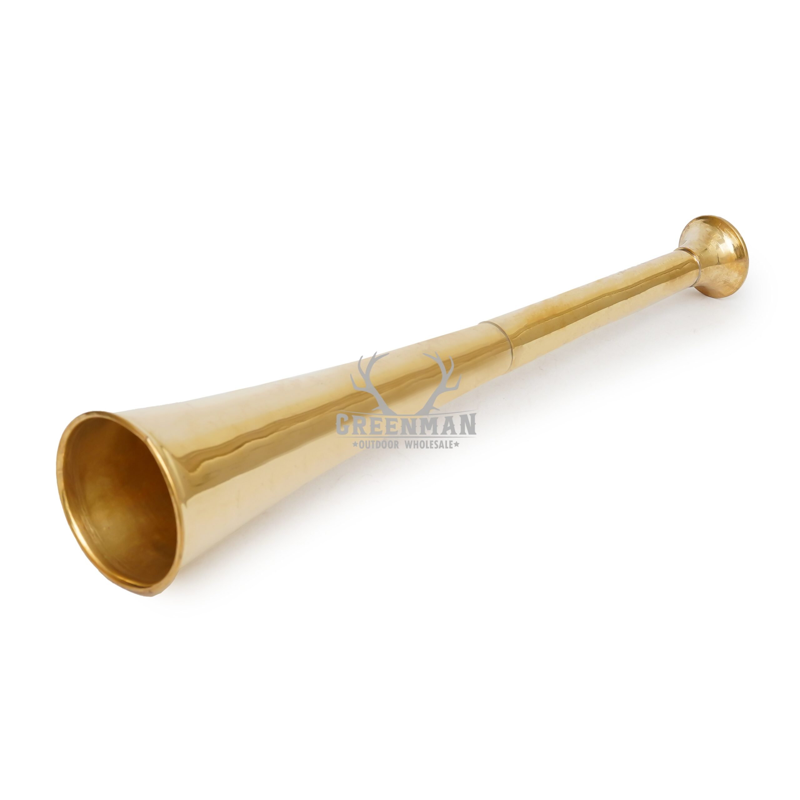 plain brass horn, hunting horn
