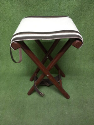 leather camping stool, camping stool