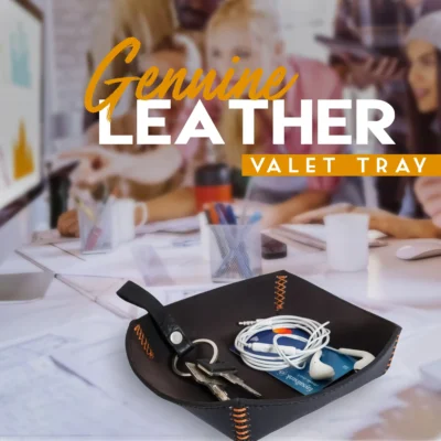 leather valet tray, black valet tray