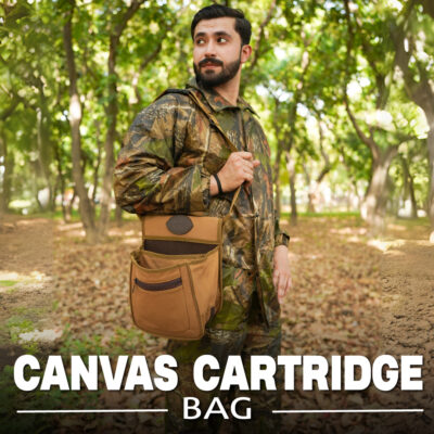 canvas cartridge bag, canvas shotgun shell holder, shotgun shell pouch