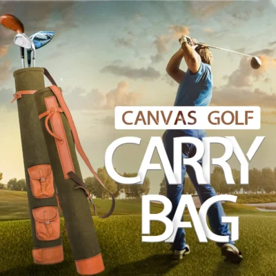 leather golf bag, leather sunday golf bag, leather pencil golf bag