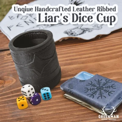 leather dice cup, leather dice shaker