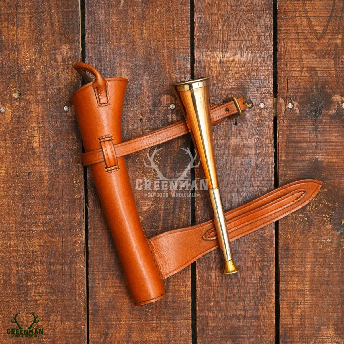 Fox Hunting Horn, Leather Case