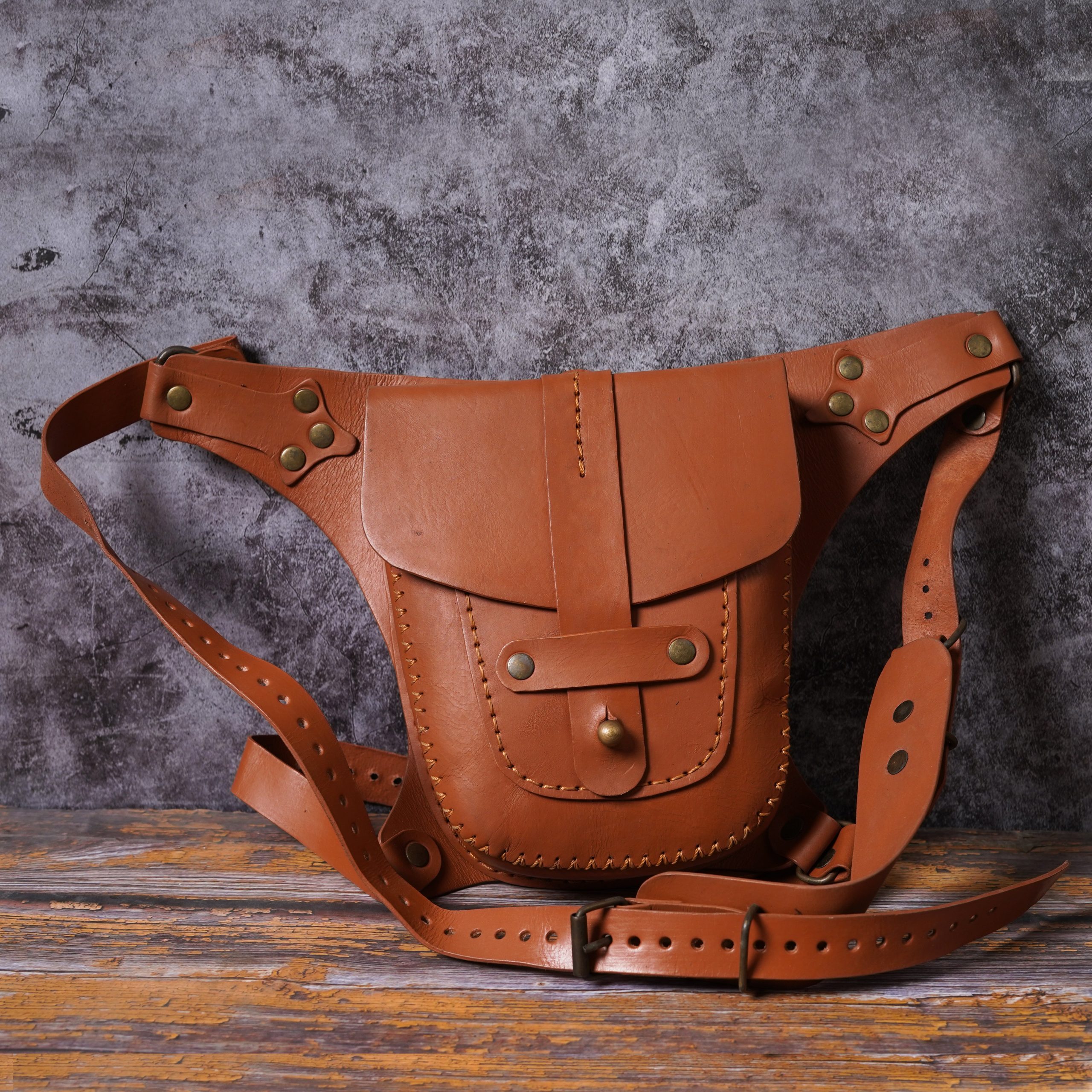 Leather Waist Bag, Leather Belt Bag