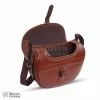 Leather Cartridge Bag, Maroon Leather Bag