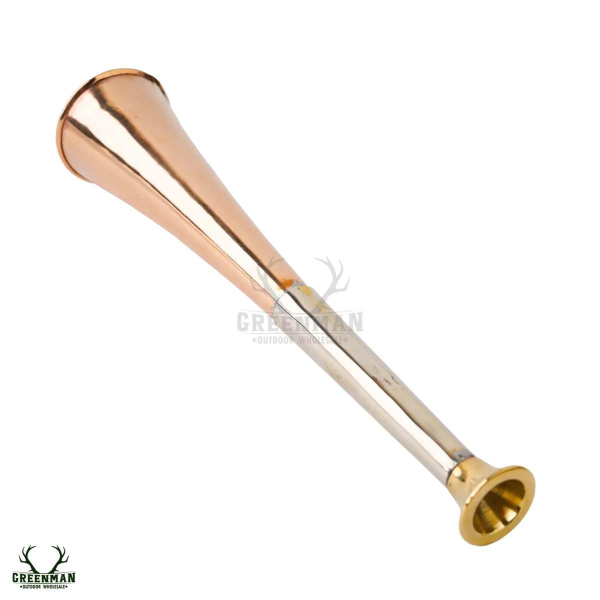 fox hunting horn, hunting horn, plain copper hunting horn