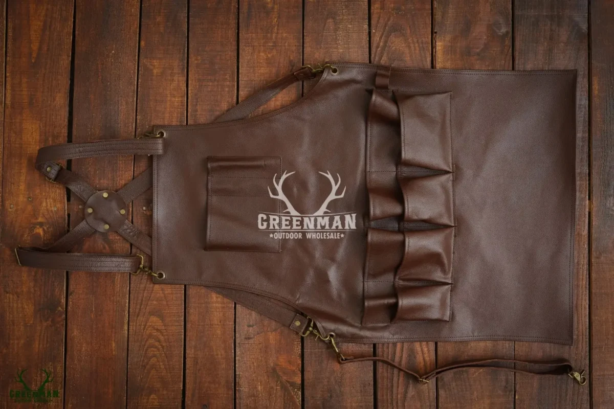 multi pocket leather apron