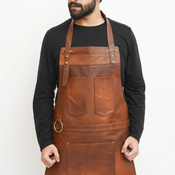 leather apron, leather safety apron, leather aprons for professional, multi pocket leather apron