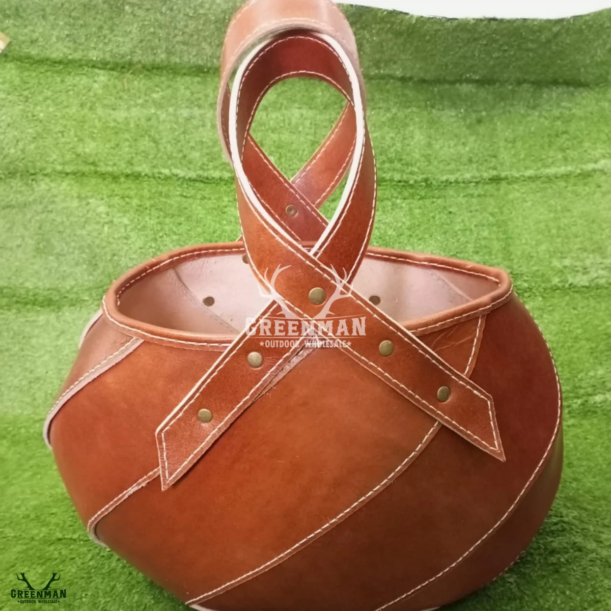 Round Tote Bag, Leather Tote Bag