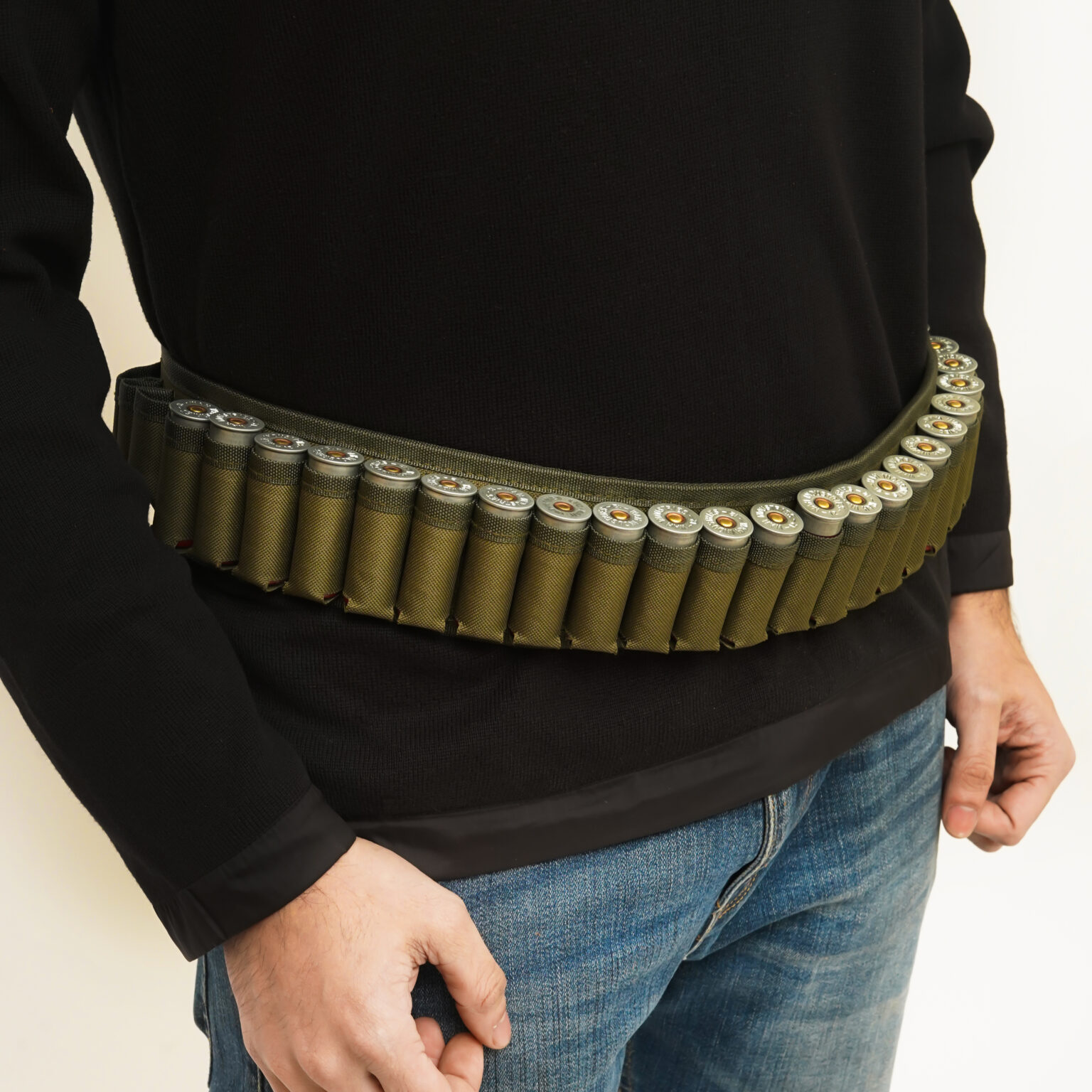 canvas cartridge belt, shooting shell holder, olive cartridge belt, canvas shooting shell holder