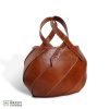 Round Tote Bag, Leather Tote Bag