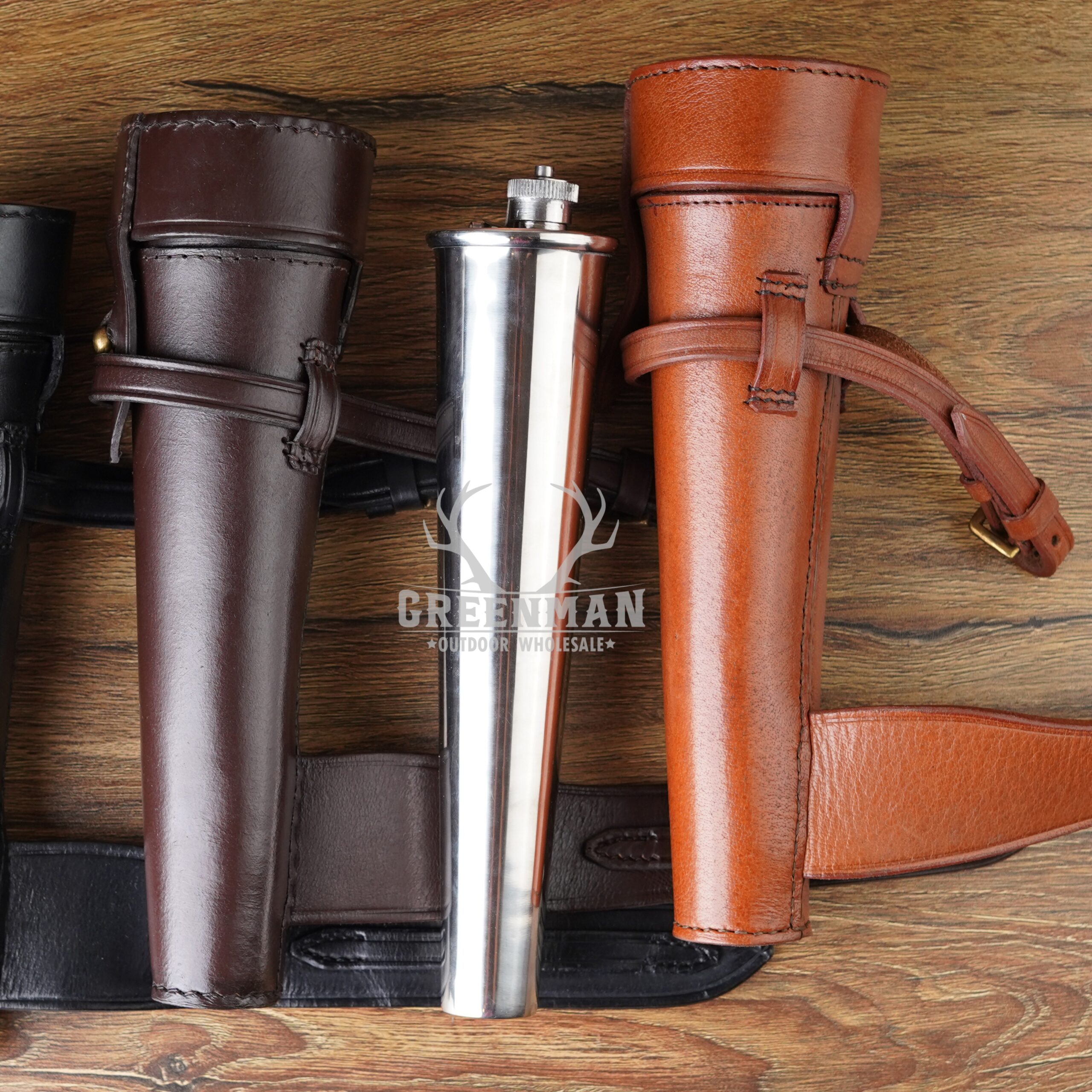 Leather Flask Case, Hunting Flask Case for saddle