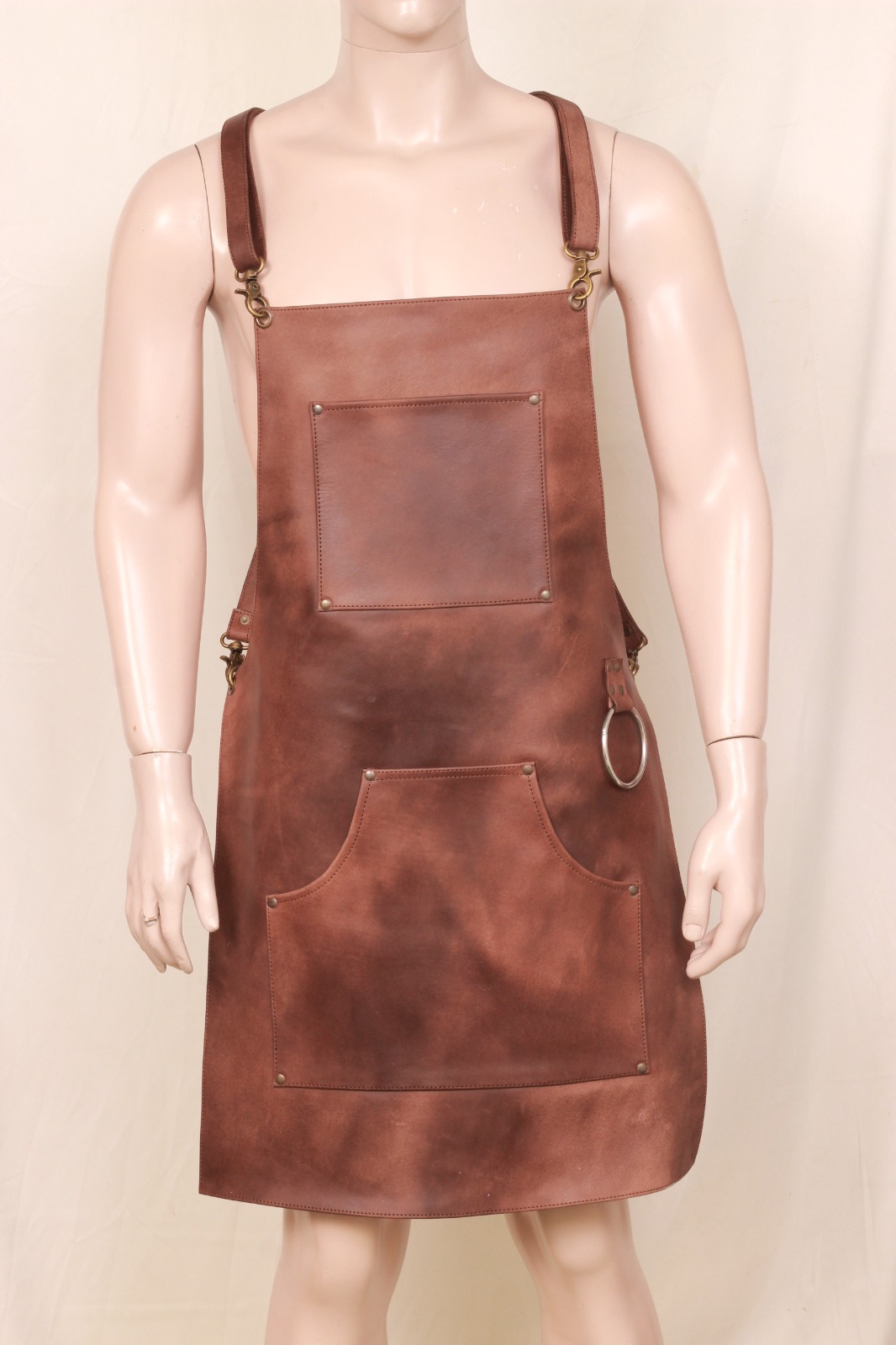 leather apron, crossback leather apron