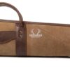 Classic Tan and Brown Waxed Canvas Leather Shotgun Case