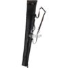 Black Leather Gun Slip Case with Flap Buckle Closure and Adjustable Carrying Strap, Black Leather Shotgun Case