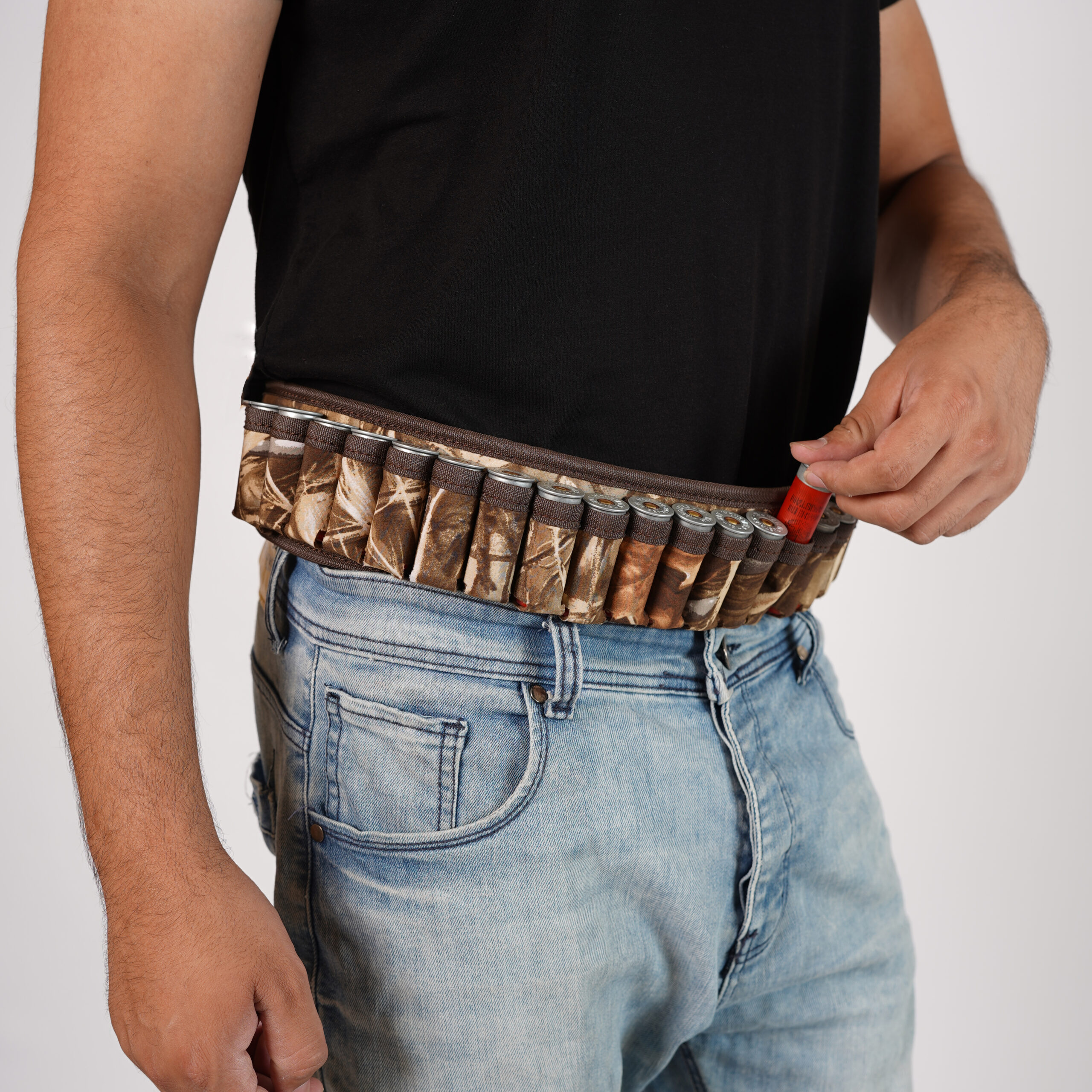 canvas cartridge belt, jungle shotgun cartridge belt, ammo belt