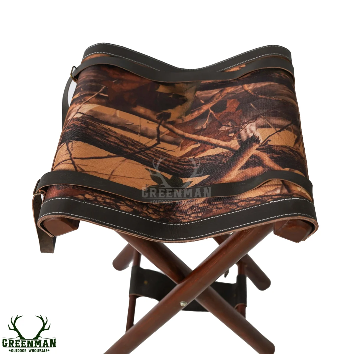 leather camping stool, camping stool