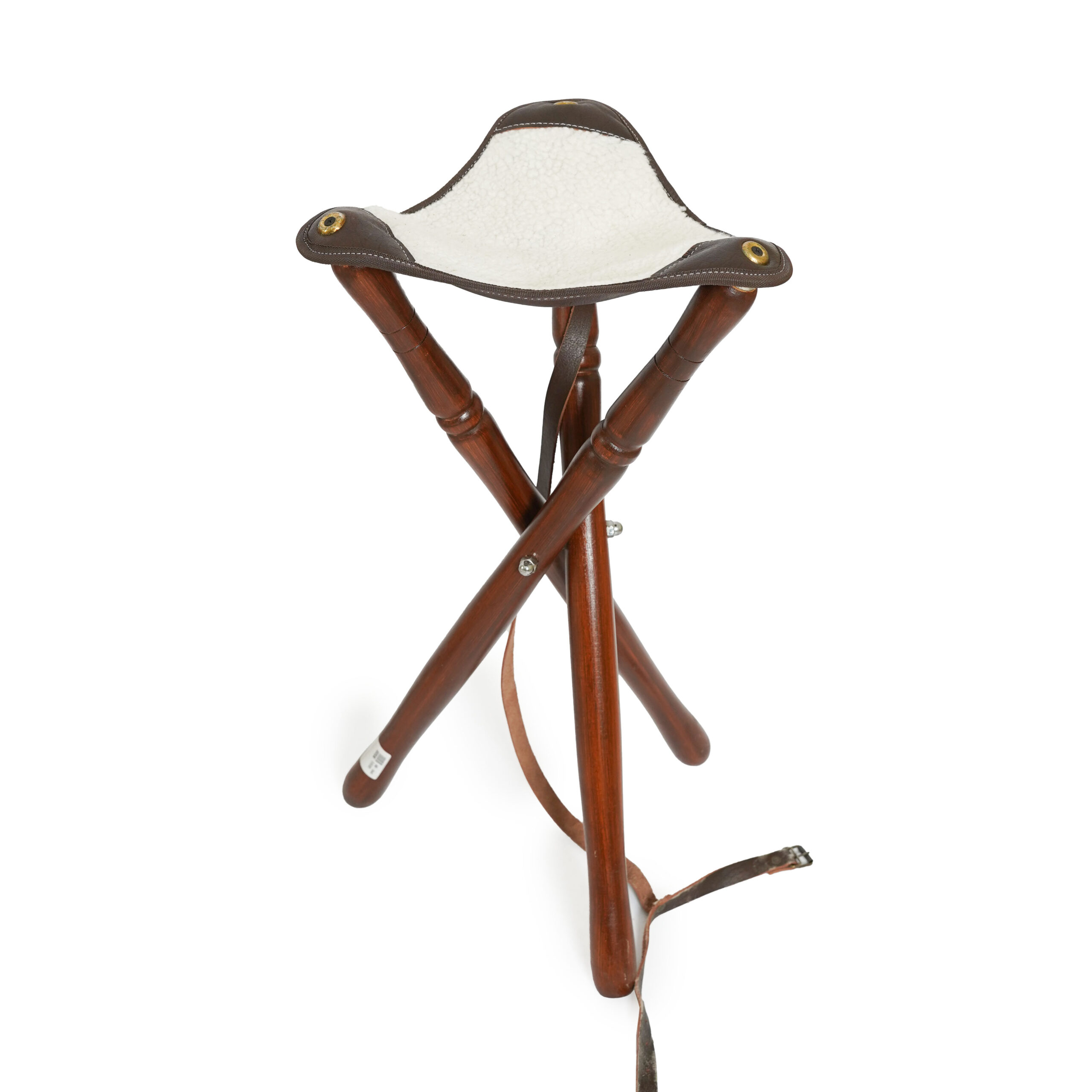 leather camping stool, tripod camping stool