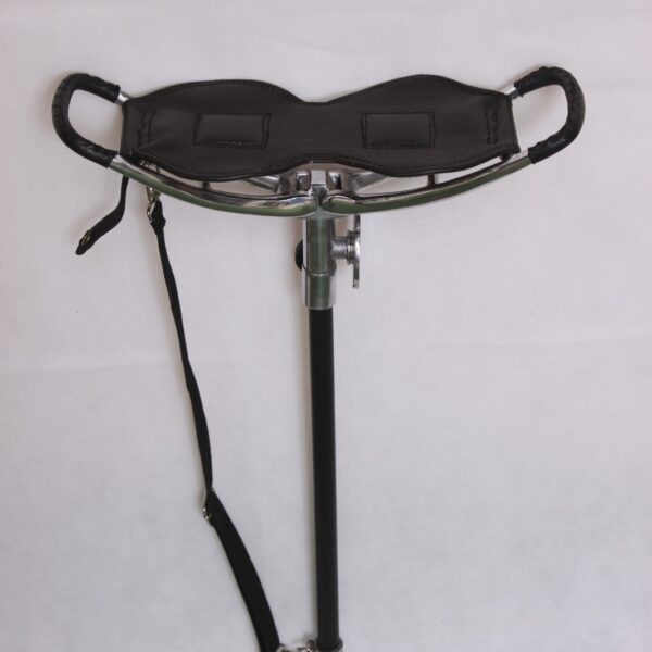 leather camping stool, leather shooting stick, shooting stick