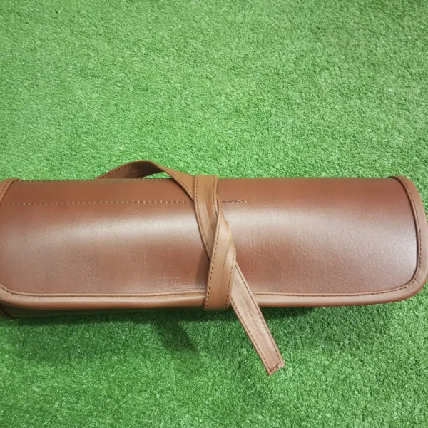 leather knife roll, leather knife roll bag, brown knife roll for chefs