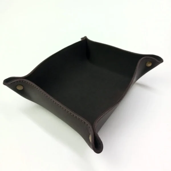 leather valet tray, genuine brown valet tray
