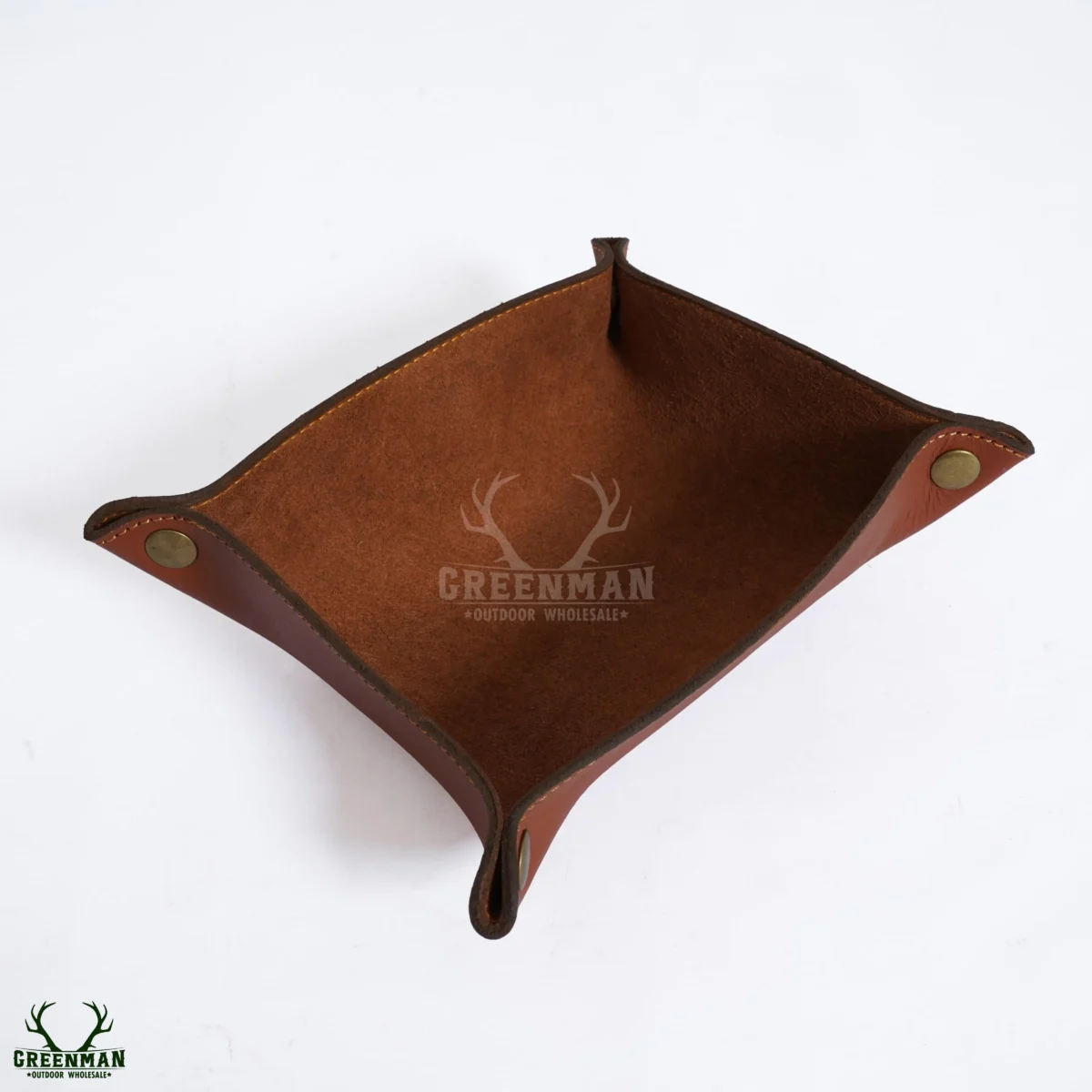 leather valet tray, tan valet tray