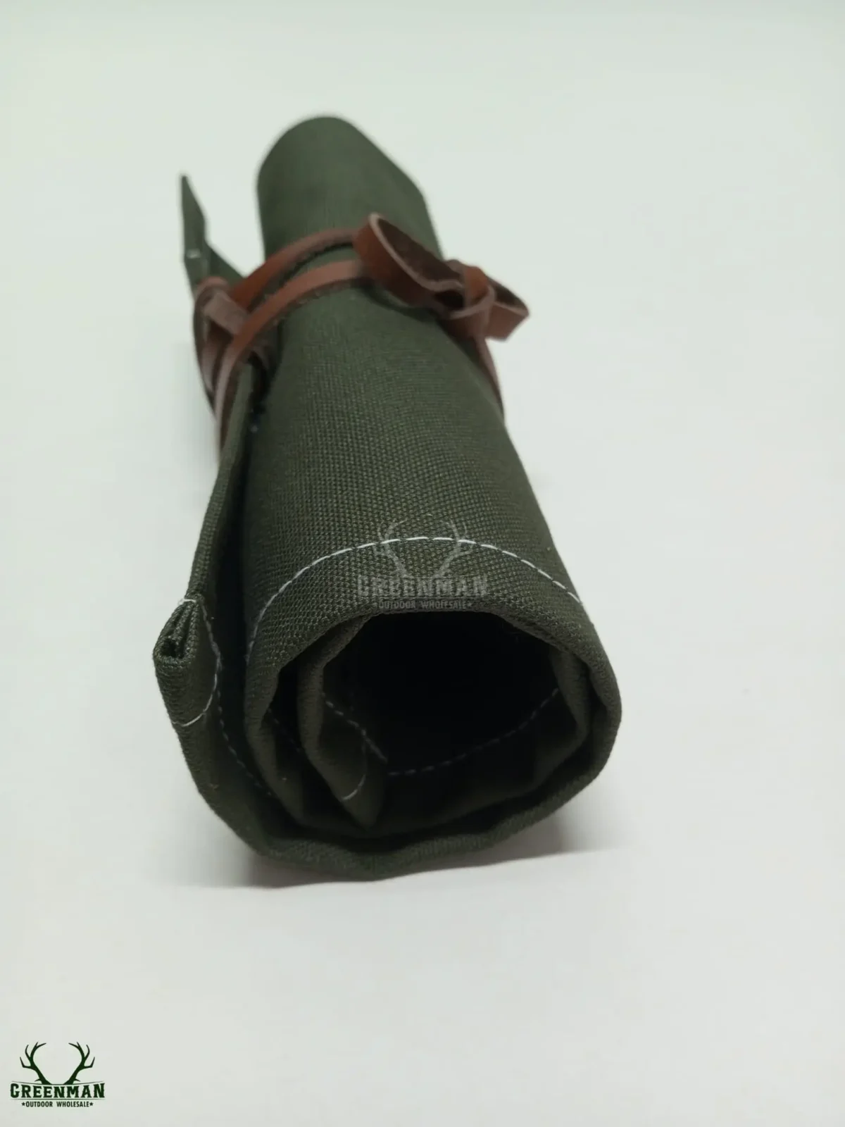 green canvas watch roll