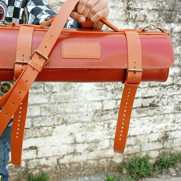 leather chef knife roll, chef knife bag