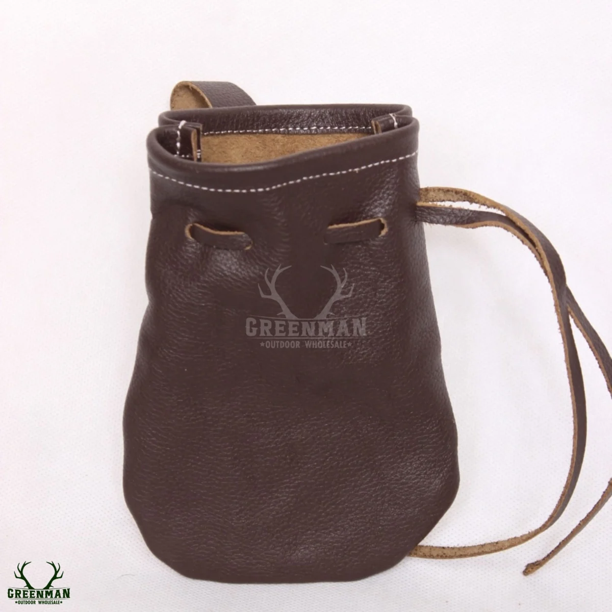 leather coin pouch, dark brown coin pouch