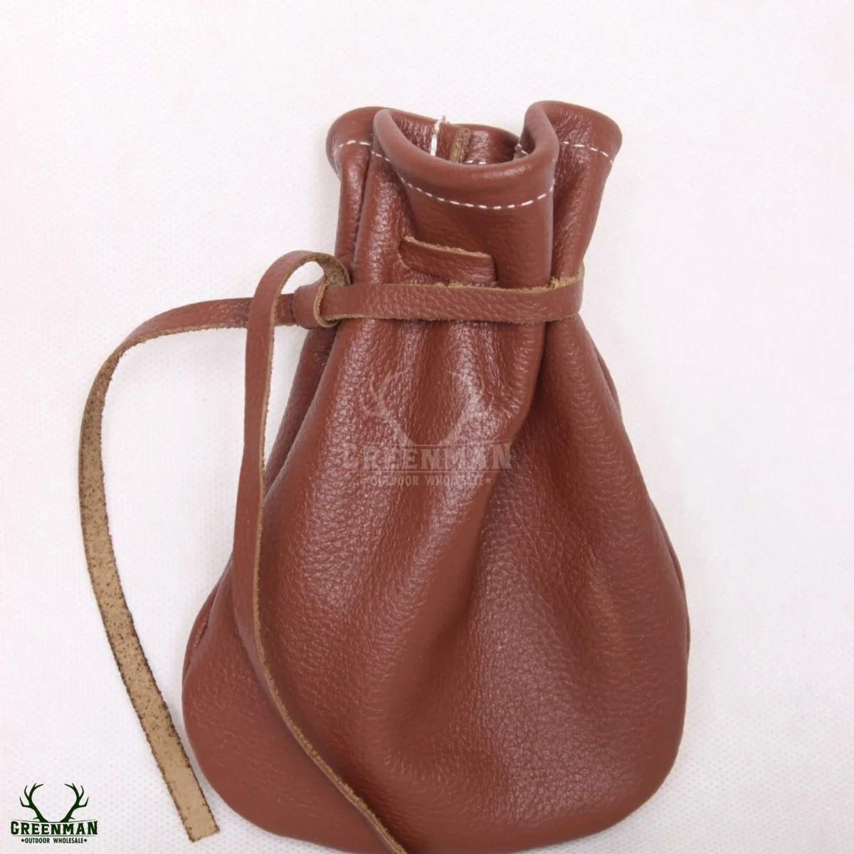 leather coin pouch, brown coin pouch