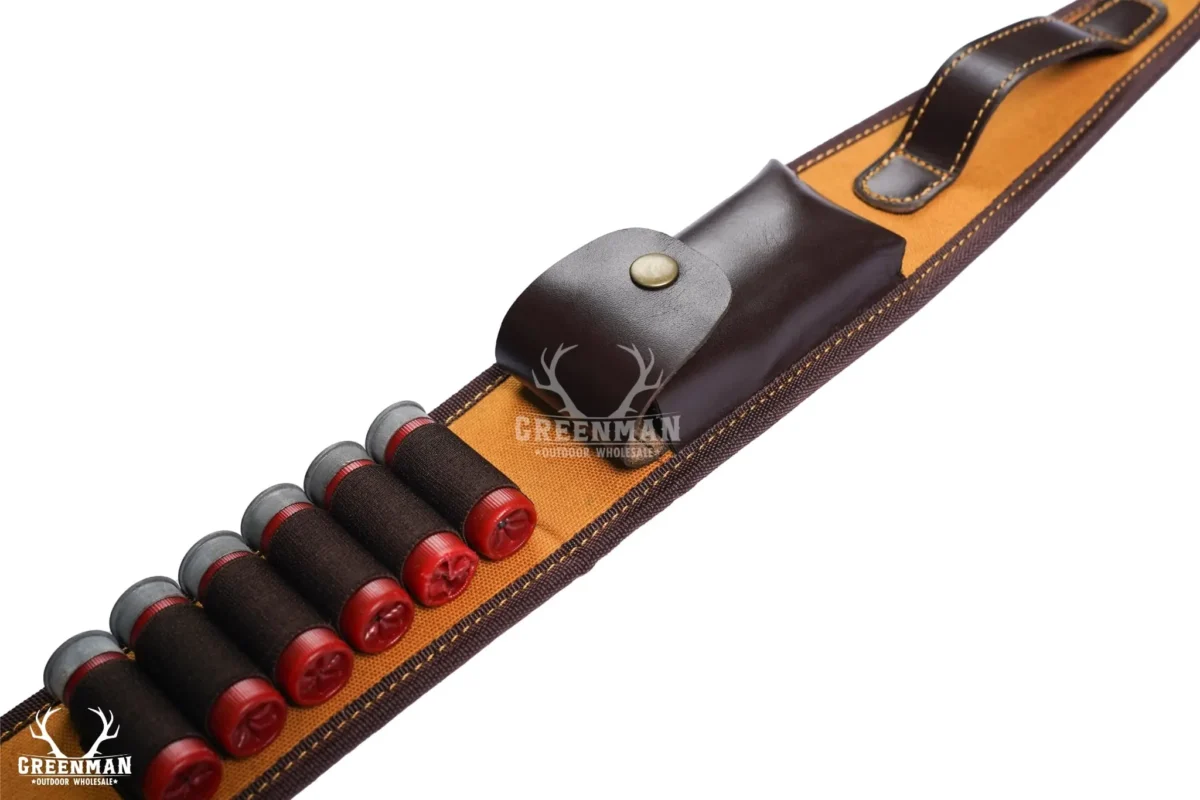 leather canvas shotgun belt, shotgun sling