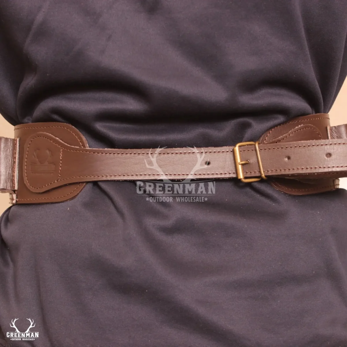 leather cartridge belt, brown cartridge belt