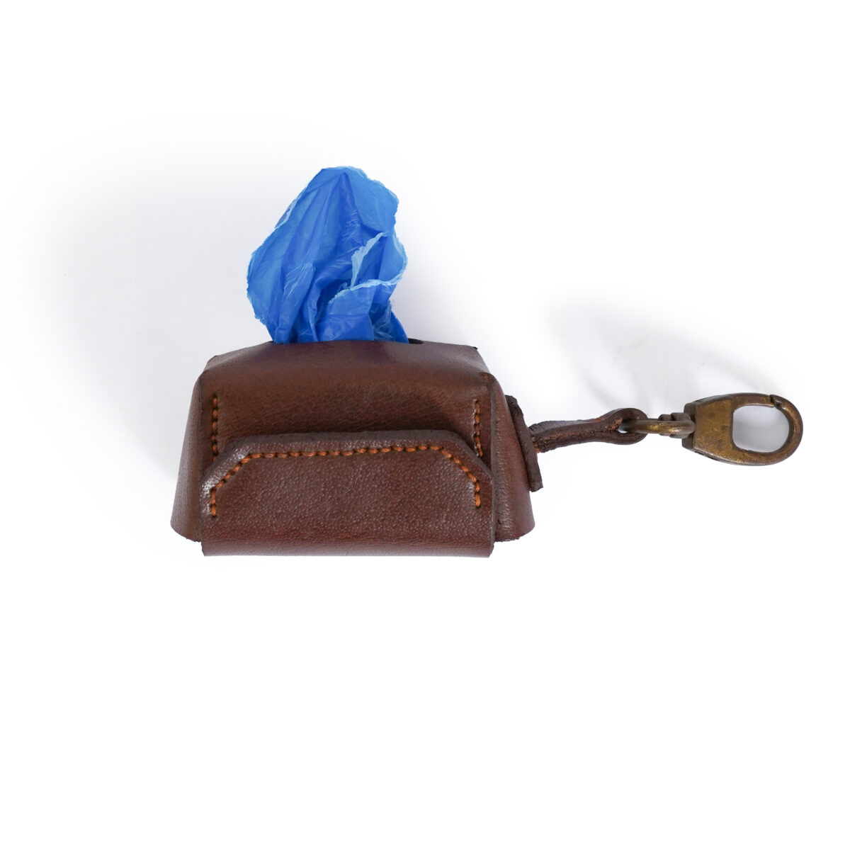 leather dog poop bag, leather pet waste bag