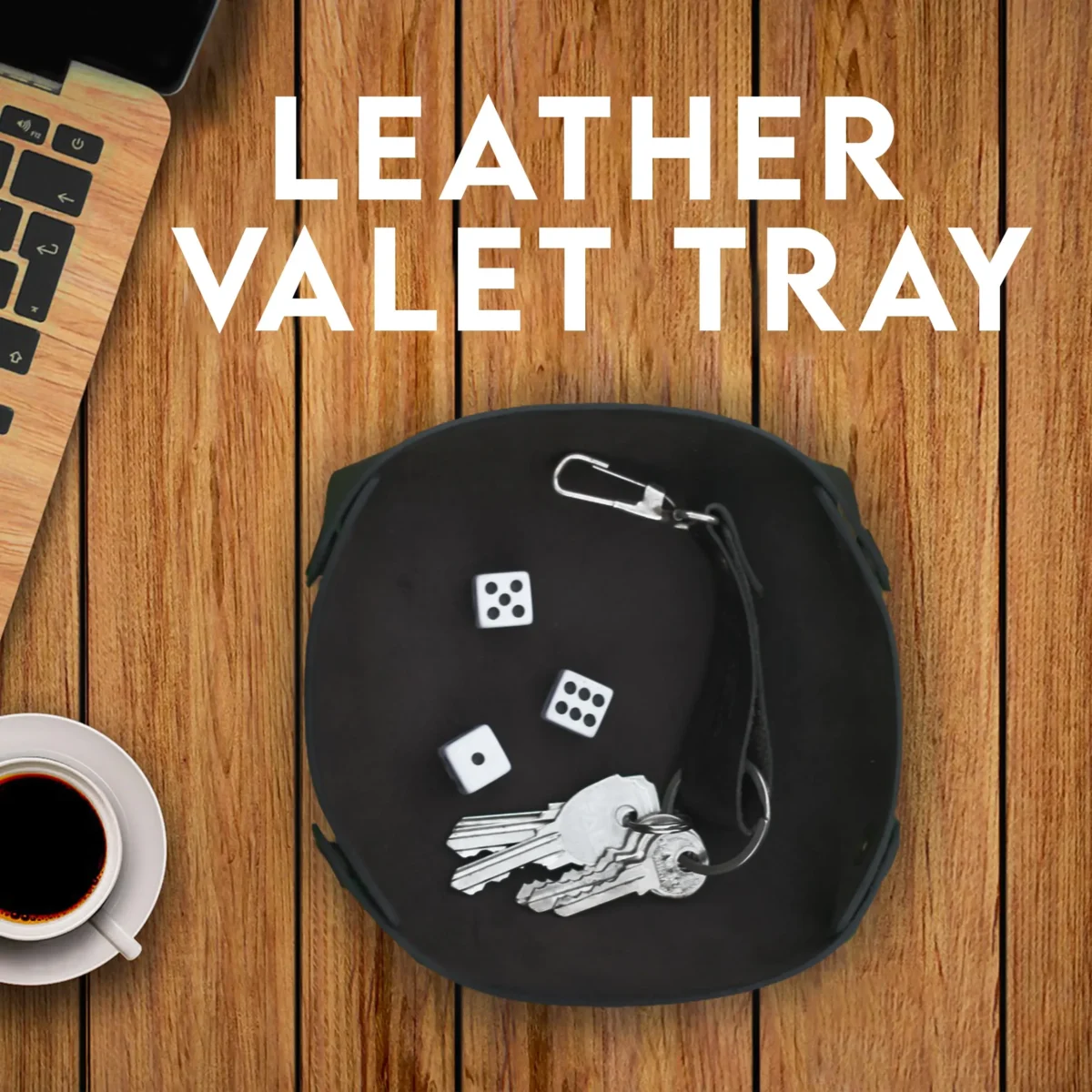 chocolate brown leather valet tray, genuine cowhide leather valet tray