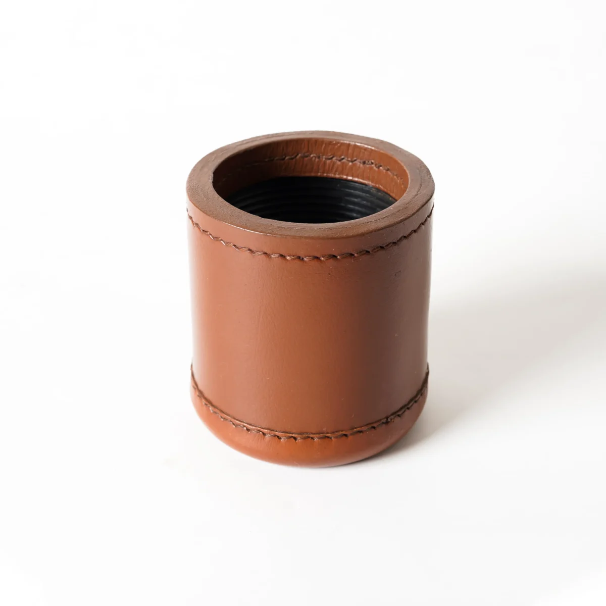 tan leather dice cups, tan dice cups