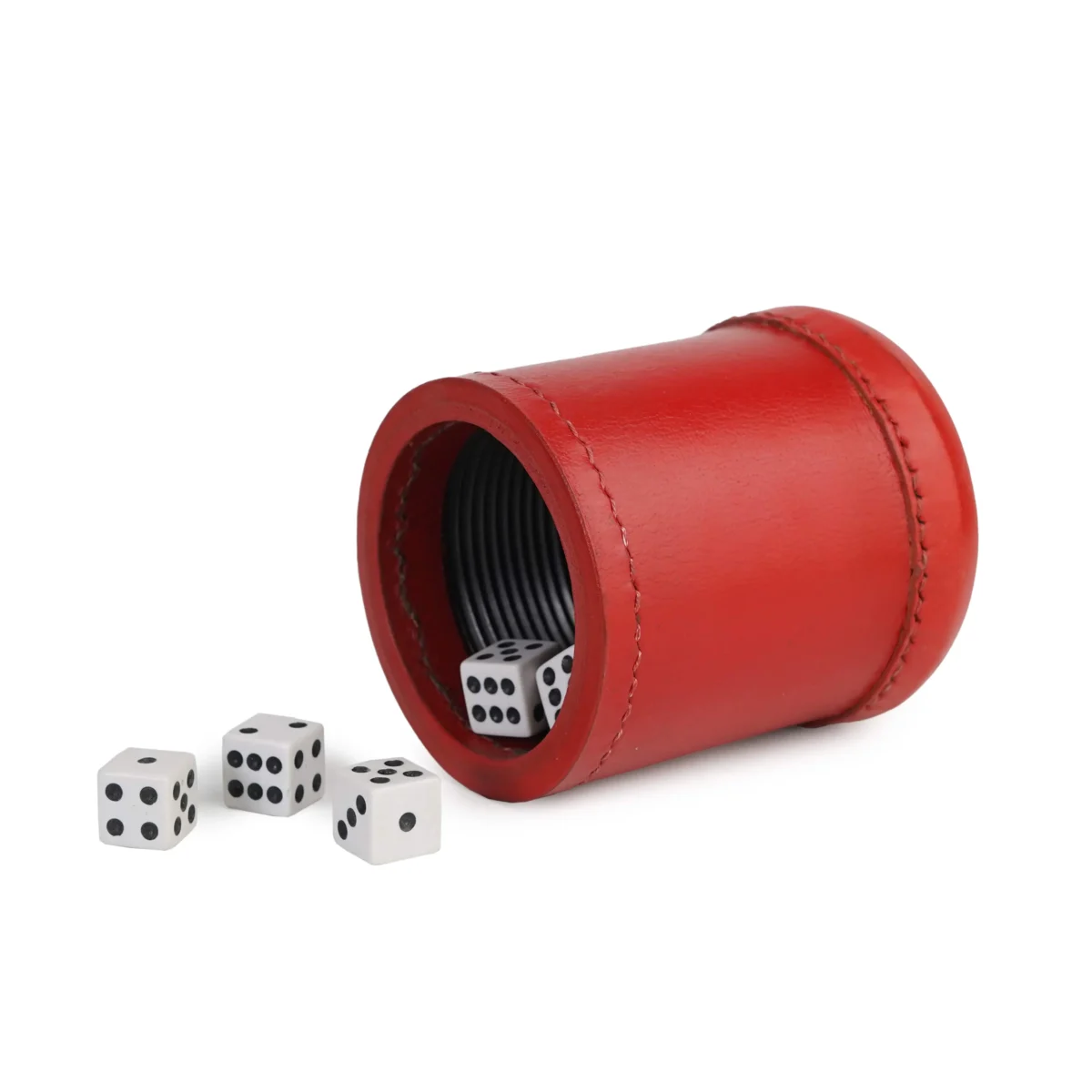 red leather dice cups, leather dice cups for board games