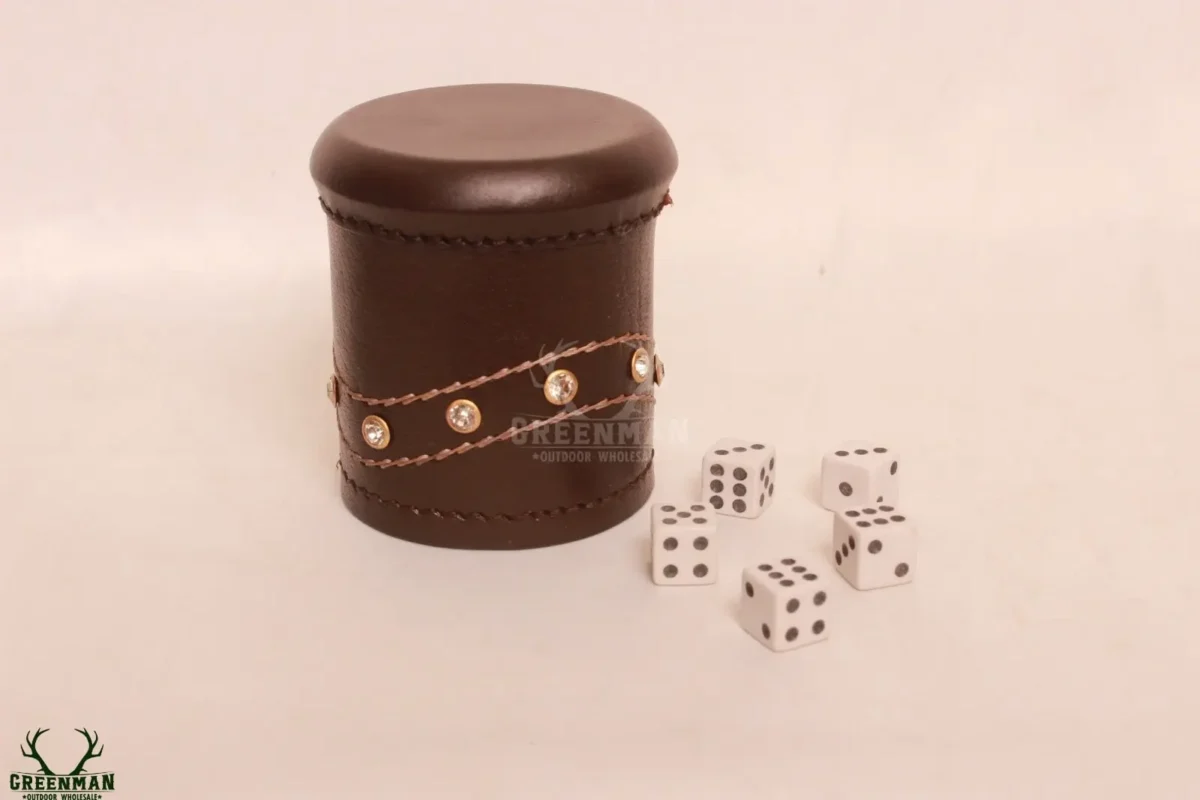 leather dice cup, leather dice shaker
