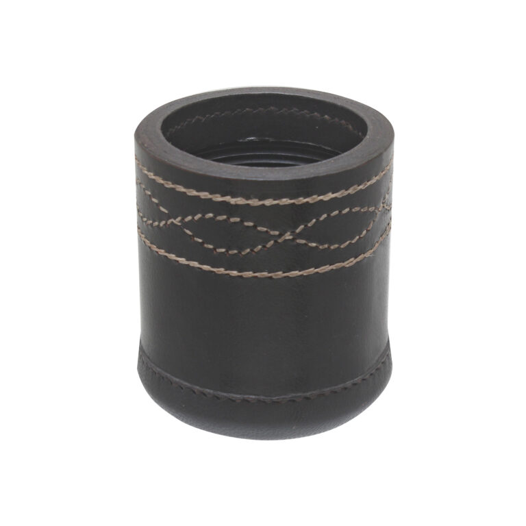 leather dice cups, black leather dice cups