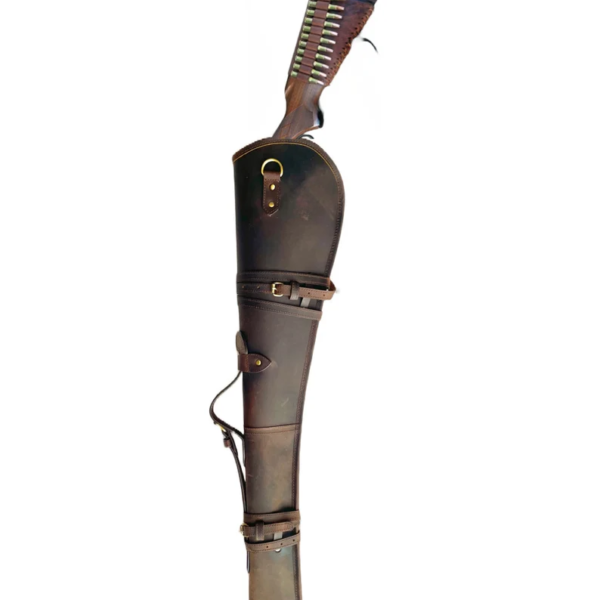 leather rifle scabbard, scabbard