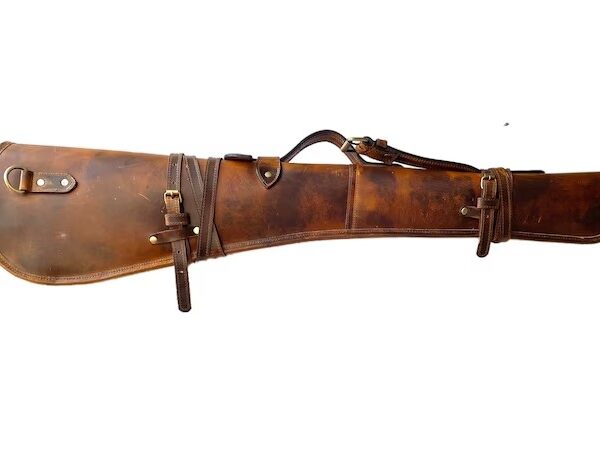 leather rifle scabbard, scabbard