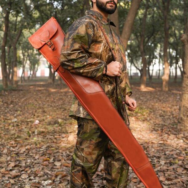 Leather Gun Covers, Leather Hunting Shotgun Case, Leather Shotgun Slip Case