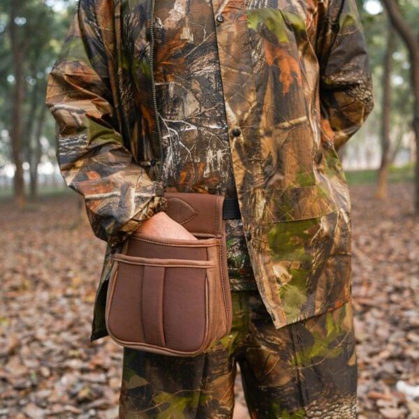 Canvas Shell Pouch, Brown Canvas Shell Pouch, Canvas Cartridge Pouch, Canvas Amo Pouch, Hunting Bag, Hunting Pouch